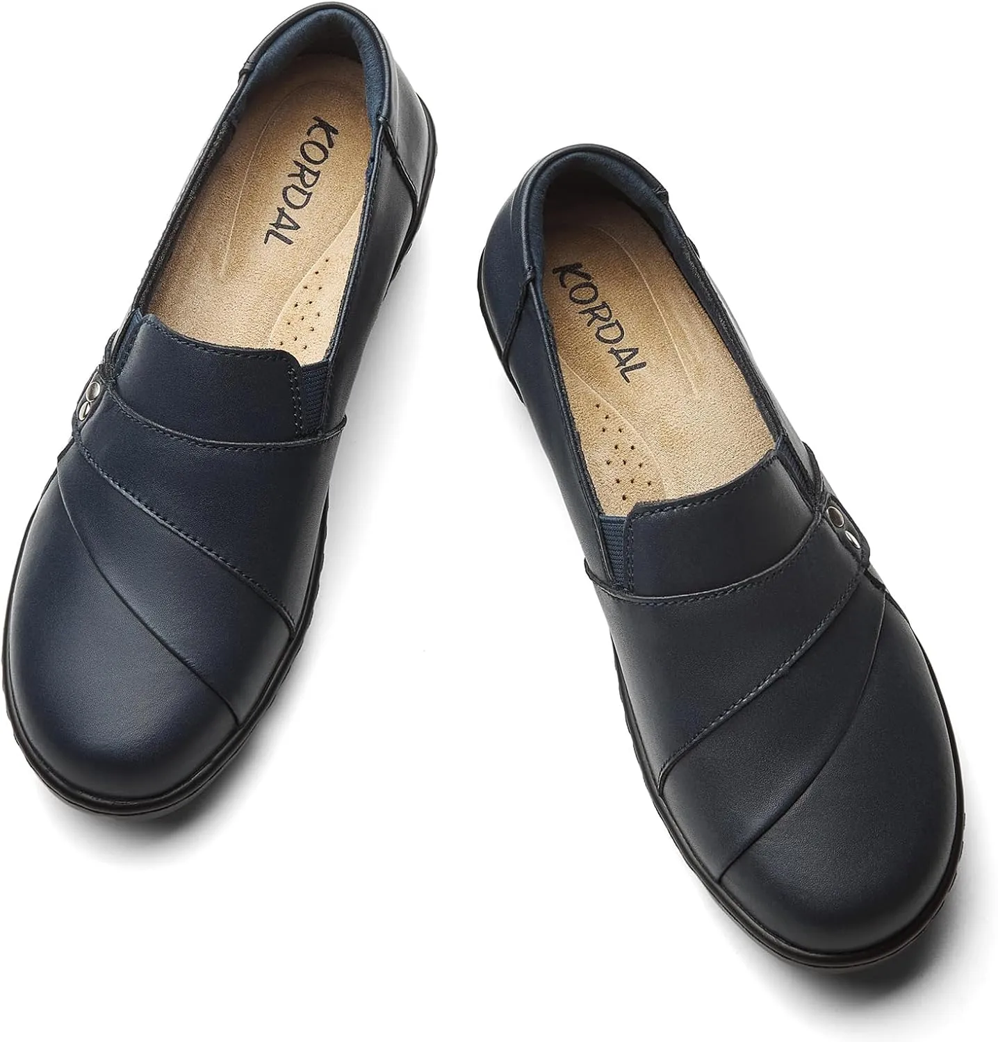 Women's Comfortable & Lightweight Leather Loafers Slip-Ons Stylish Business Casual Dress Shoes Work Office Everyday Walking Shoes for Women