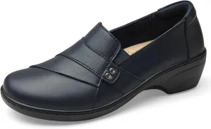 Women's Comfortable & Lightweight Leather Loafers Slip-Ons Stylish Business Casual Dress Shoes Work Office Everyday Walking Shoes for Women