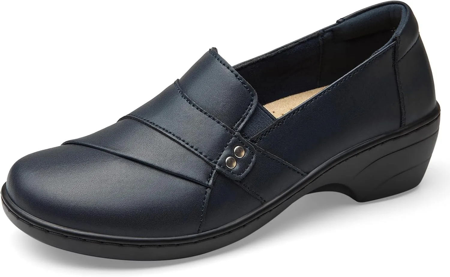 Women's Comfortable & Lightweight Leather Loafers Slip-Ons Stylish Business Casual Dress Shoes Work Office Everyday Walking Shoes for Women