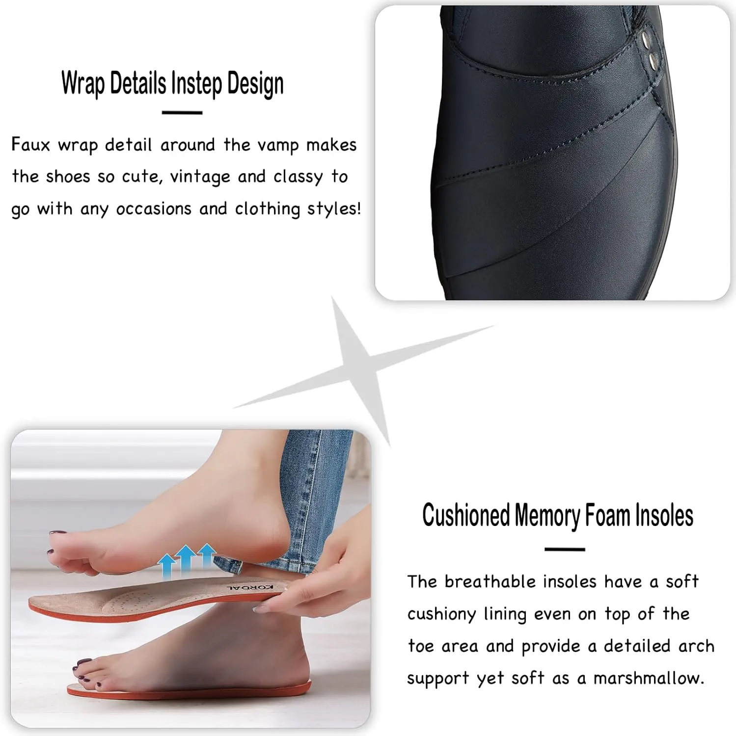 Women's Comfortable & Lightweight Leather Loafers Slip-Ons Stylish Business Casual Dress Shoes Work Office Everyday Walking Shoes for Women