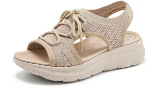 Women's Comfortable Walking Sandal Lightweight Cushioned Hiking Sandals Platform Shoes for Women Slingback Woven With Straps Sandals