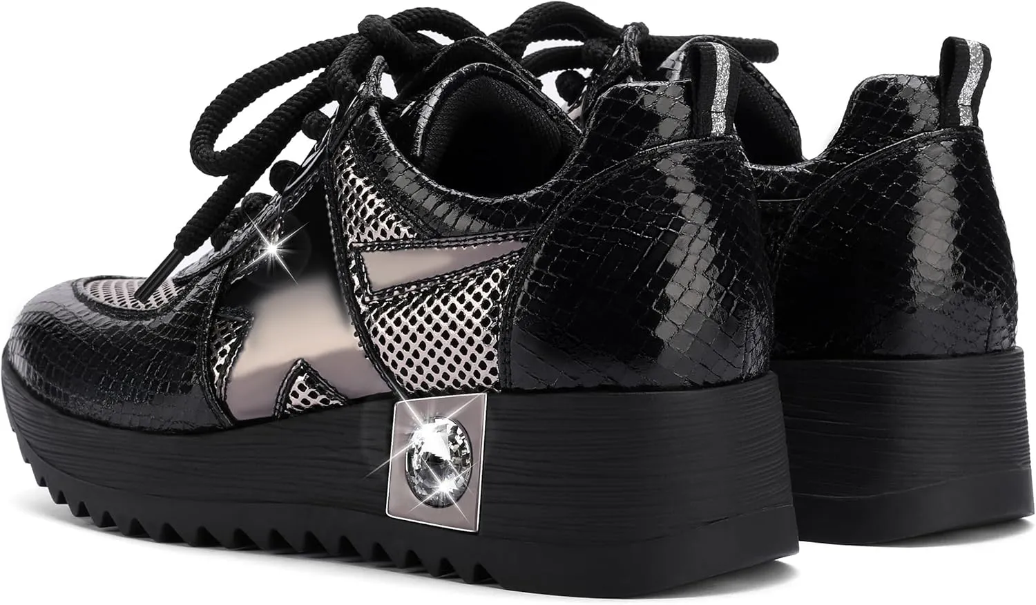 Women's Fashion Sneakers Tennis Walking Shoes Comfortable Breathable Platform Wedge Gym Shoes Workout Chunky Sneaker