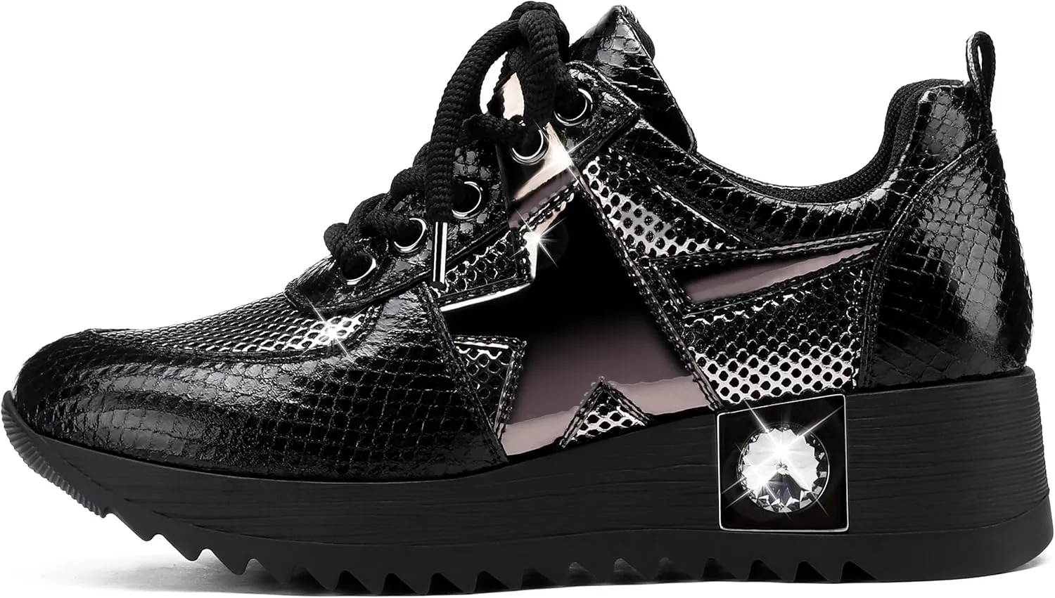 Women's Fashion Sneakers Tennis Walking Shoes Comfortable Breathable Platform Wedge Gym Shoes Workout Chunky Sneaker