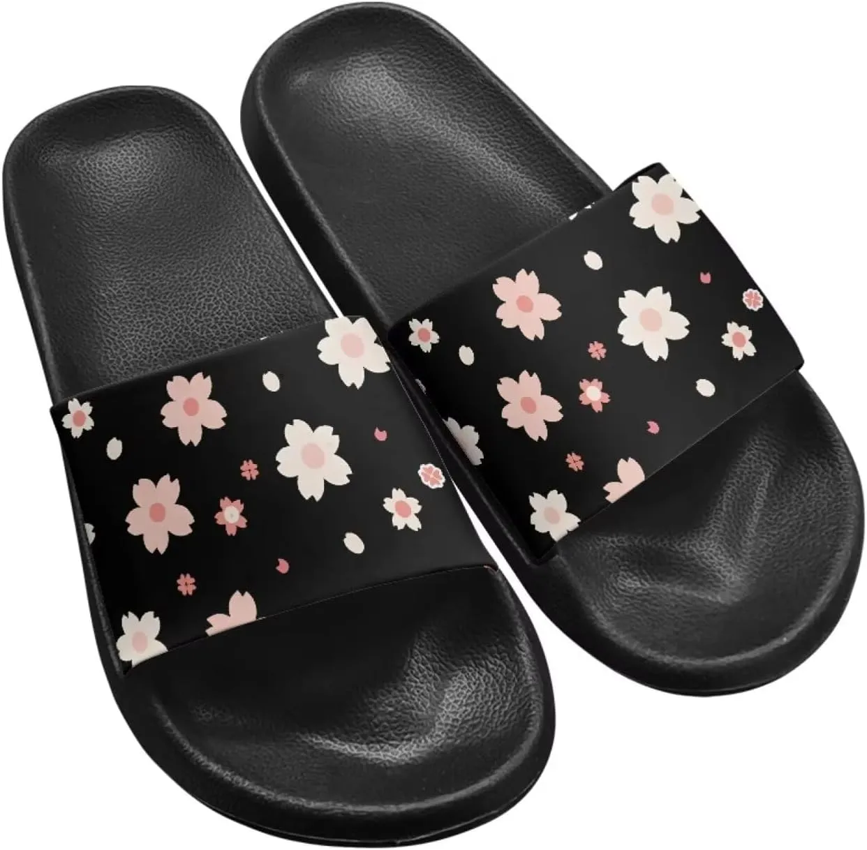 Women's Floral Printed Beach Sandals Non-Slip Soft Comfort Slide Sandals Cartoon Animal House Slippers Filp-Flops for Ladies Girls Gift for Wife Daughters Sisters Size 5-10