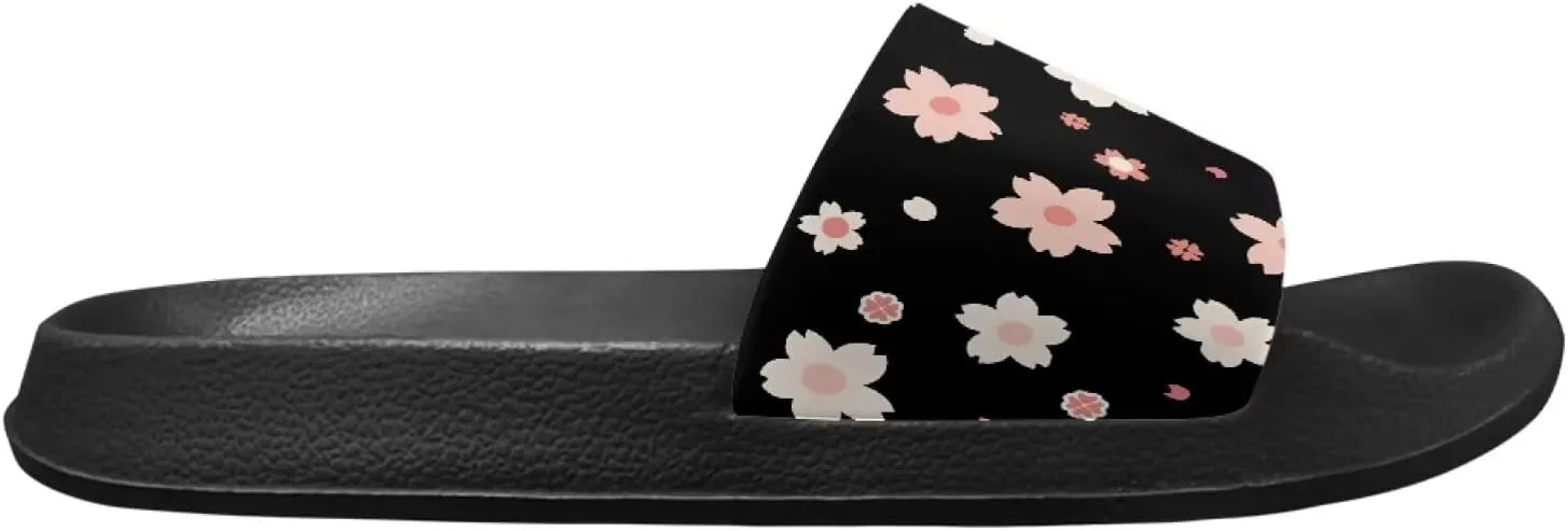 Women's Floral Printed Beach Sandals Non-Slip Soft Comfort Slide Sandals Cartoon Animal House Slippers Filp-Flops for Ladies Girls Gift for Wife Daughters Sisters Size 5-10