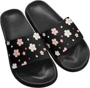 Women's Floral Printed Beach Sandals Non-Slip Soft Comfort Slide Sandals Cartoon Animal House Slippers Filp-Flops for Ladies Girls Gift for Wife Daughters Sisters Size 5-10