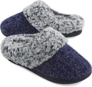 Women's House Slippers Memory Foam Fuzzy Slip on Slide Slippers Ladies Soft Bedroom Shoes for Indoor & Outdoor
