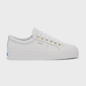 Women's Jump Kick Duo Leather - White/Gold