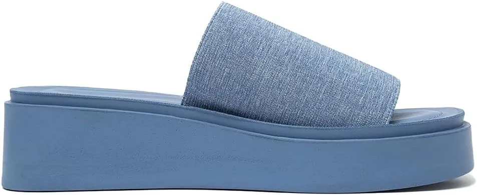 Women's knit platform sandal with Memory Foam