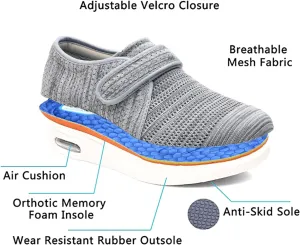 Women's Lightweight Diabetic Shoes Elderly Shoes Breathable Wide Walking Shoes Foot Swollen Shoes Non-Slip widening