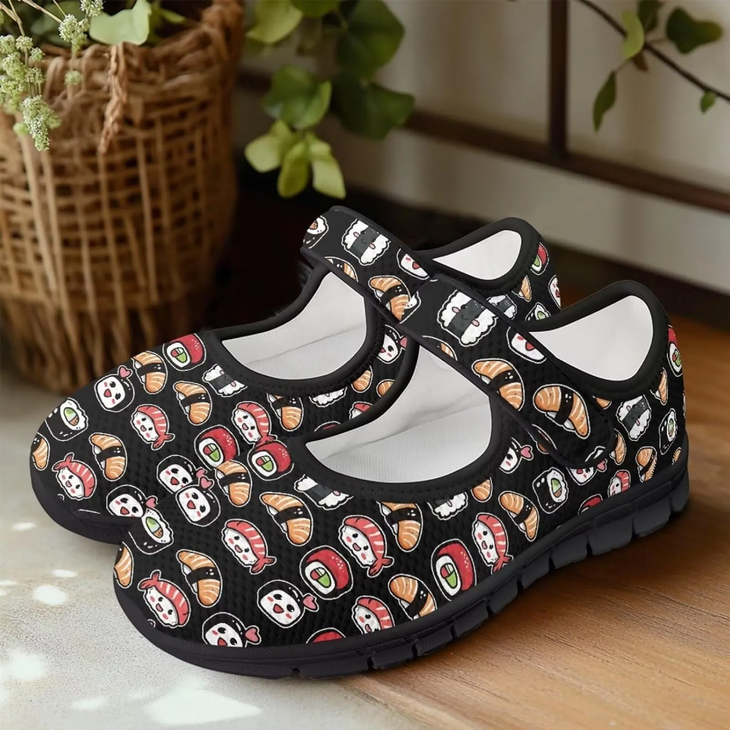Women's Mary Jane Sneaker Shoes Lightweight Casual School Uniform Shoes Breathable