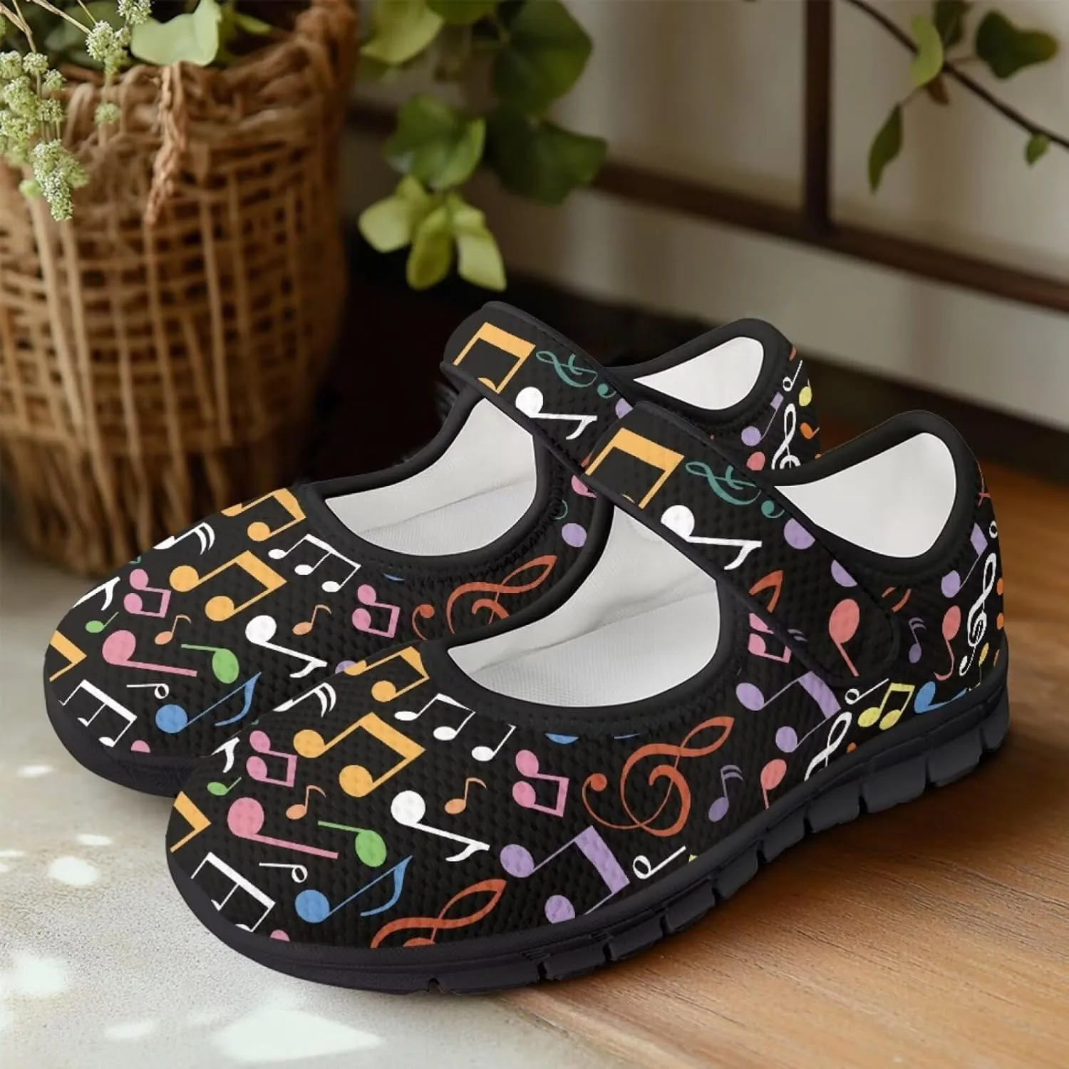Women's Mary Jane Sneaker Shoes Lightweight Casual School Uniform Shoes Breathable