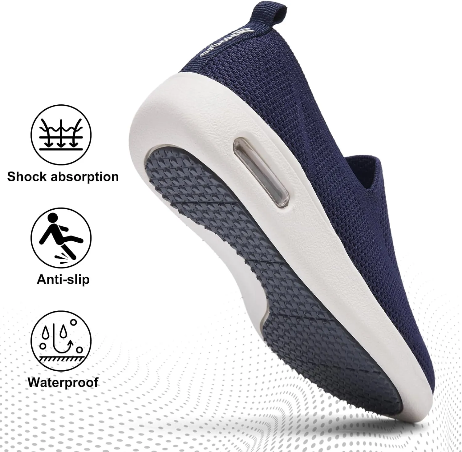 Women's one Foot Sports Shoes, Anti Slip Walking Shoes, Breathable mesh Work Casual Lightweight Exercise Shoes