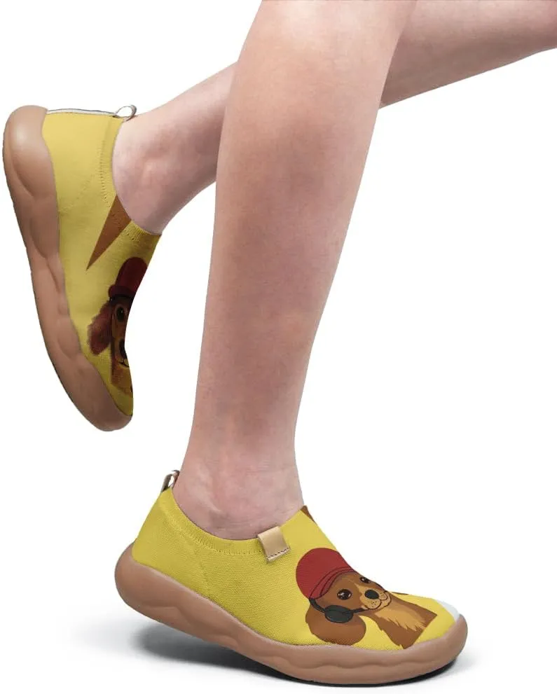 Women's Painted Sneakers Slip-on Shoes Comfortable and Light Walking Loafers Cute Series