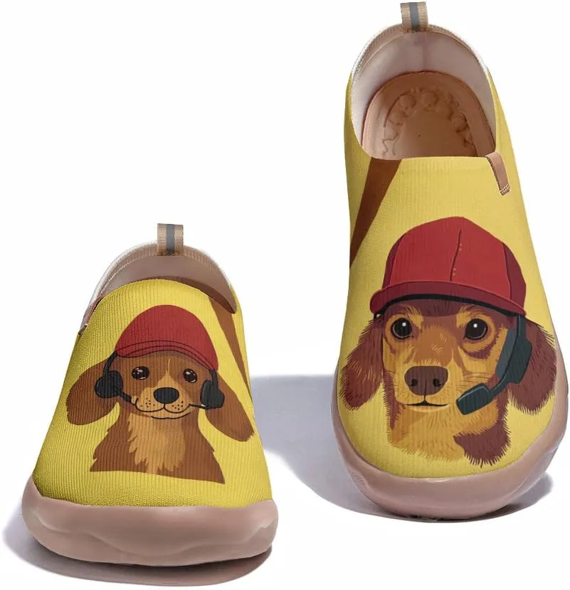 Women's Painted Sneakers Slip-on Shoes Comfortable and Light Walking Loafers Cute Series