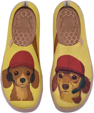 Women's Painted Sneakers Slip-on Shoes Comfortable and Light Walking Loafers Cute Series