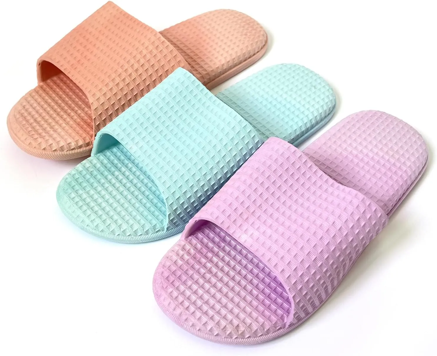 Women's Plus Size Soft Indoor Non-Slip Bath Shower slippers/Lavender, Pink, Blue | Sizes 9 10 11 Wide Fit Loafer