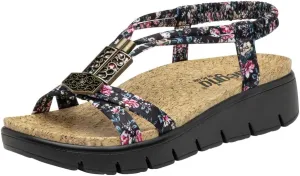 Women's Roz Tropic Platform Sandal Slide, Charm Black, 10.5-11