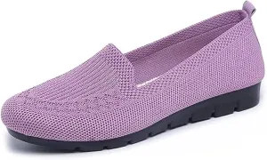 Women's Slip on Loafer Shoes Casual Mesh Breathable Flats for Women Walking Comfortable Shoes for Women Mesh Shoes