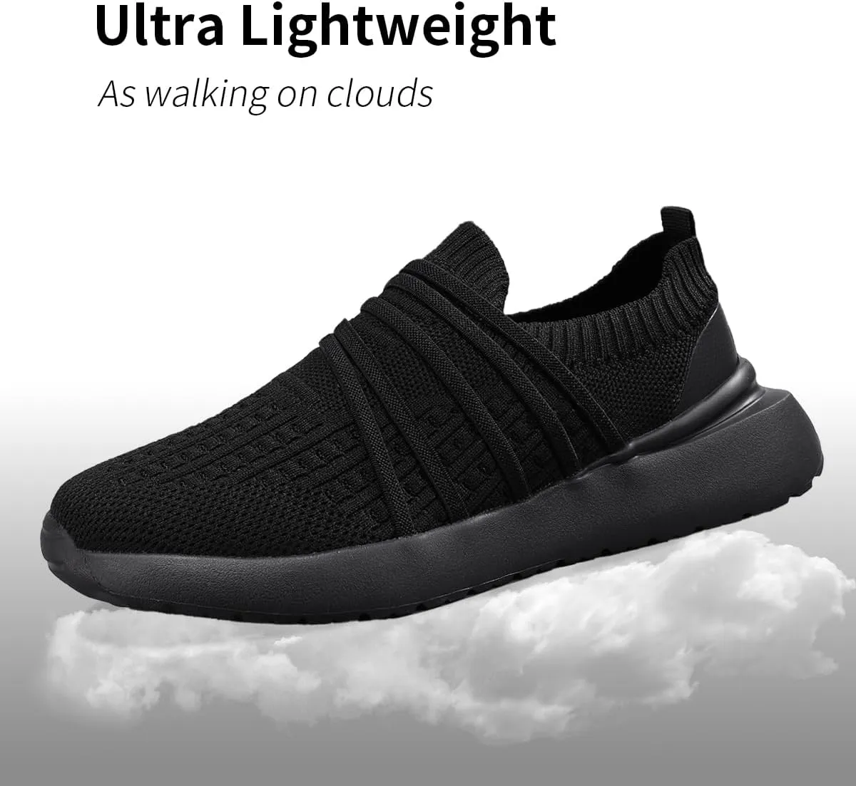Women's Slip On Walking Shoes Lightweight Breathable Comfortable Tennis Sneakers for Workout Gym Cross Training Casual Platform Fashion Sneaker