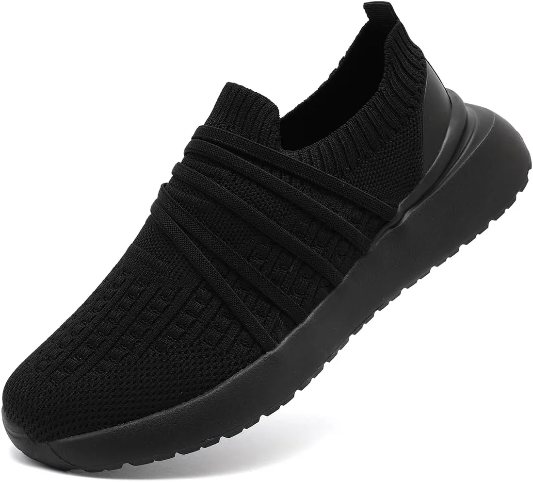 Women's Slip On Walking Shoes Lightweight Breathable Comfortable Tennis Sneakers for Workout Gym Cross Training Casual Platform Fashion Sneaker