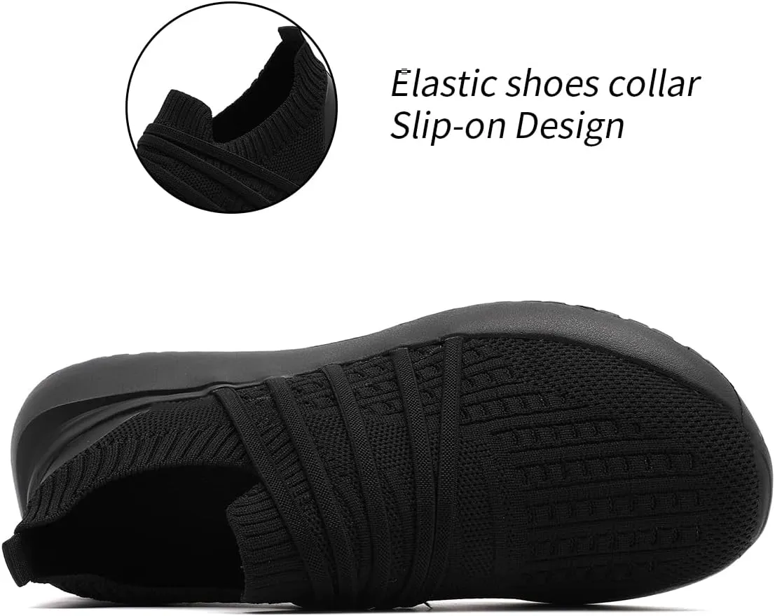 Women's Slip On Walking Shoes Lightweight Breathable Comfortable Tennis Sneakers for Workout Gym Cross Training Casual Platform Fashion Sneaker