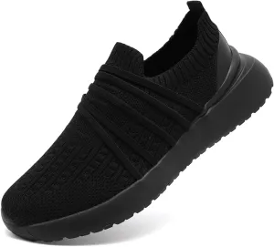 Women's Slip On Walking Shoes Lightweight Breathable Comfortable Tennis Sneakers for Workout Gym Cross Training Casual Platform Fashion Sneaker