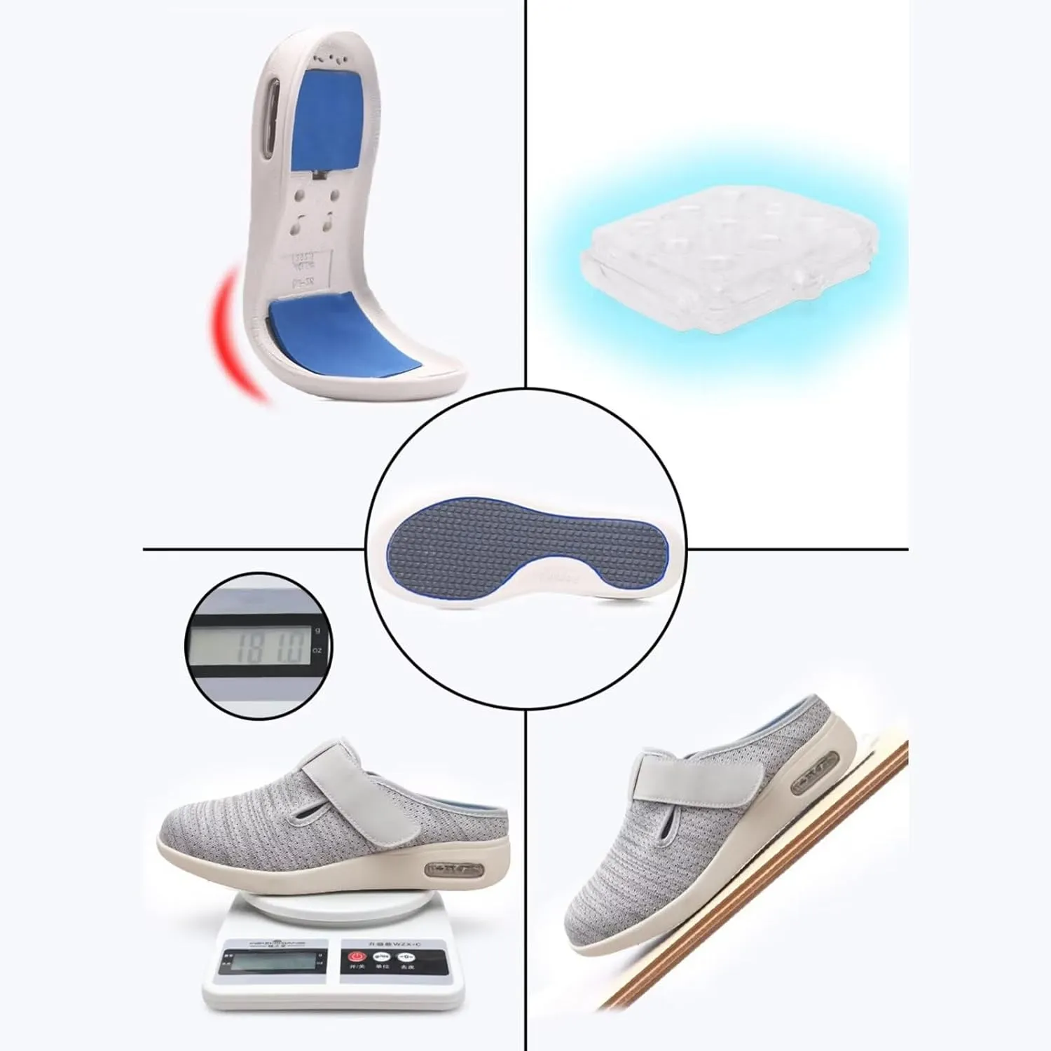 Women's Slippers Wide Diabetic Shoes Height-Boosting Fashion Sneakers Orthotic Loafers for Plantar Fasciitis Comfort Arch Support Loafers for Outdoor Indoor