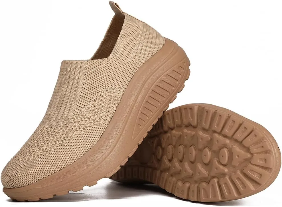Women's Walking & Jogging Shoes - Light Mesh, Non Slip, Breathable Casual Slip-On Shoes