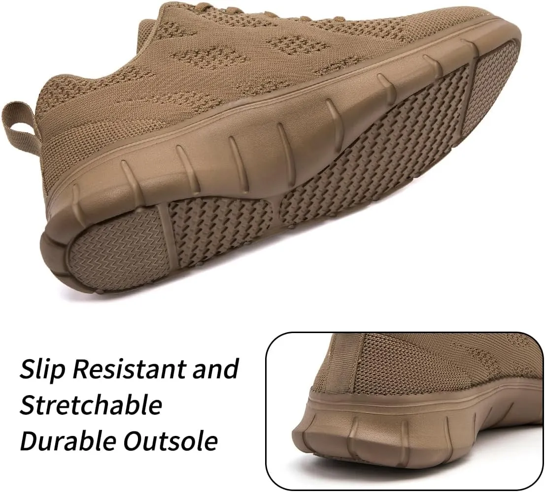 WYGRQBN Mens Walking Shoes Lightweight Breathable Slip On Running Shoes Gym Workout Tennis Fashion Sneakers
