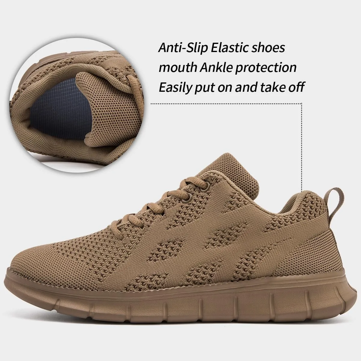 WYGRQBN Mens Walking Shoes Lightweight Breathable Slip On Running Shoes Gym Workout Tennis Fashion Sneakers