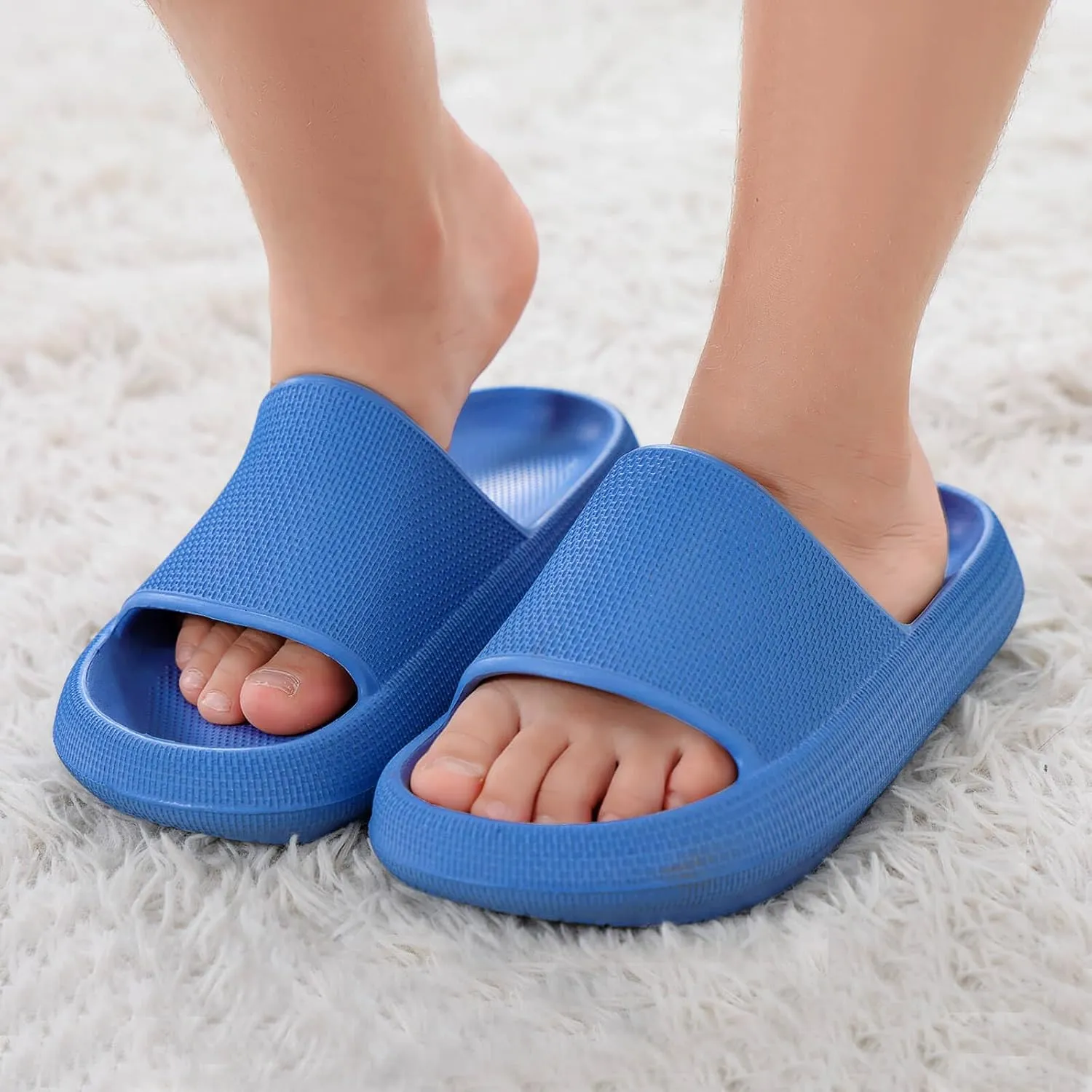 WYSBAOSHU Kids Cloud Slides Girls Boys Slip On Slide Sandals Comfort Non-Slip Thick Sole Slippers Summer Shower Shoes Pool Beach Water Shoes
