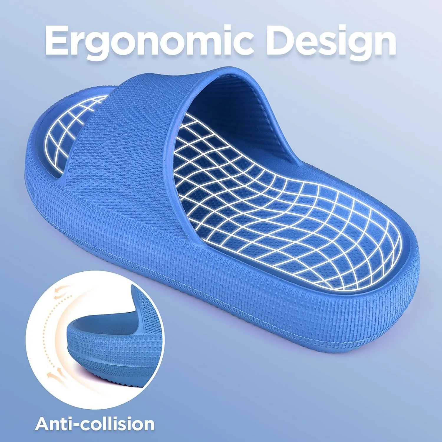 WYSBAOSHU Kids Cloud Slides Girls Boys Slip On Slide Sandals Comfort Non-Slip Thick Sole Slippers Summer Shower Shoes Pool Beach Water Shoes