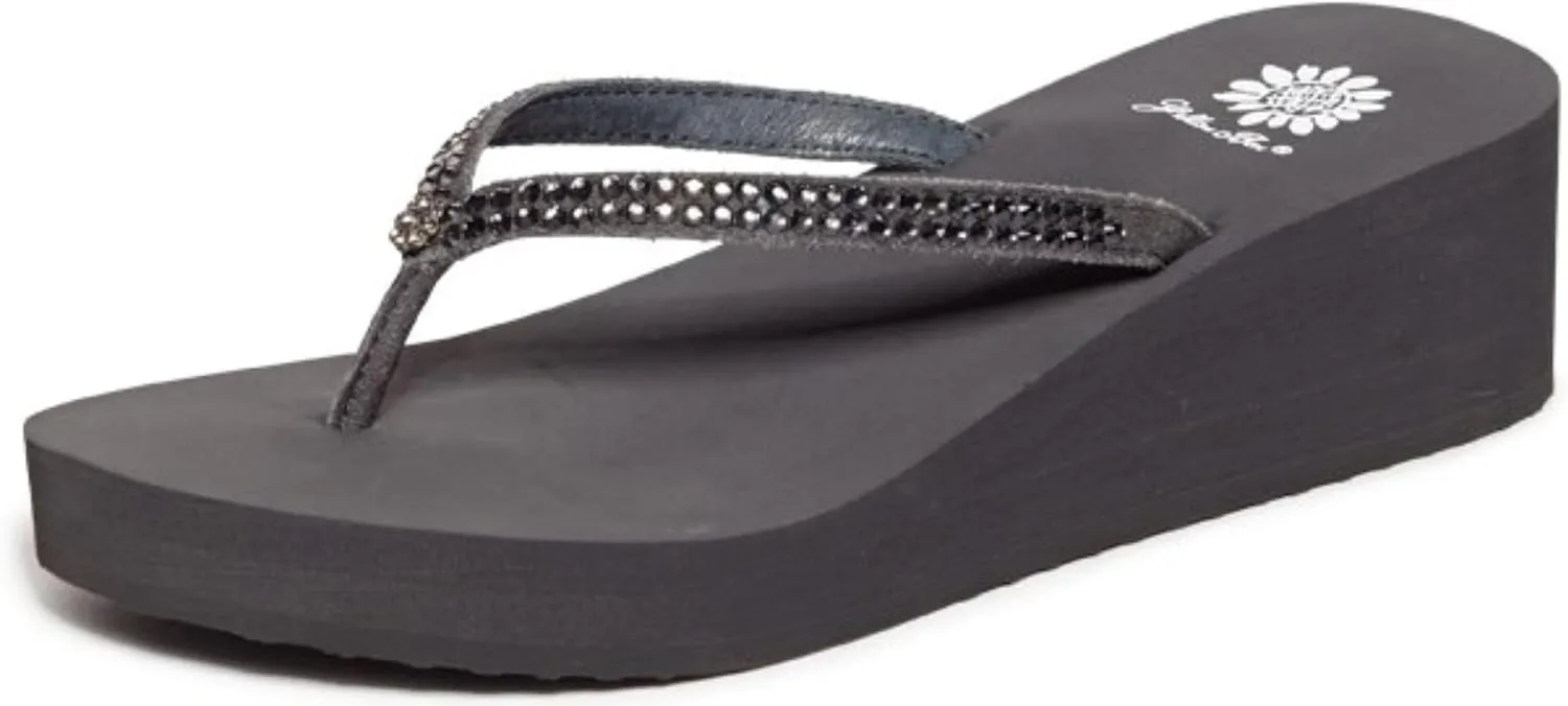 Yellow Box Women's Custard Wedge Flip Flop