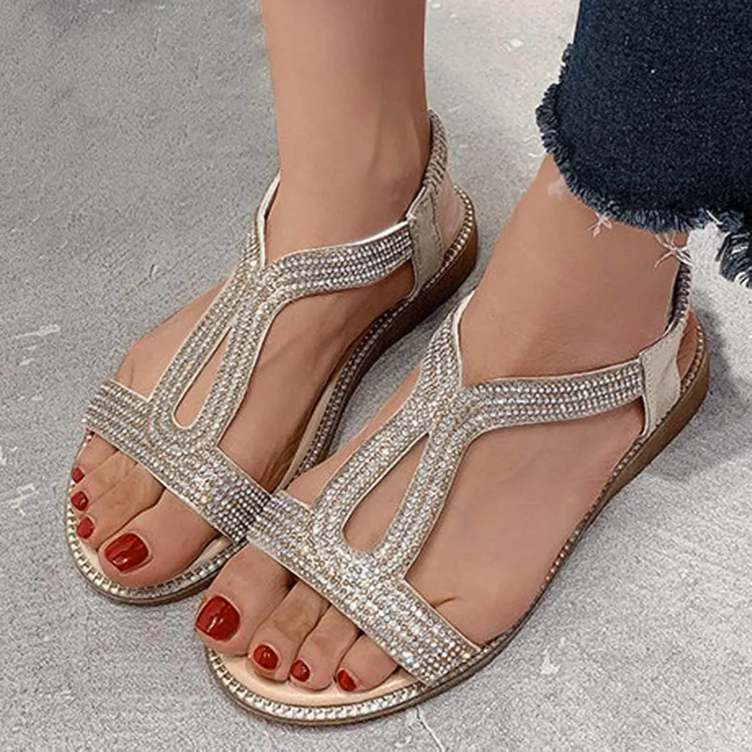 Yoga Mat Comfortable Flat Sandal for Women Adjustable Casual Fisherman Cool Shoes Outdoor Soft Water Sandals