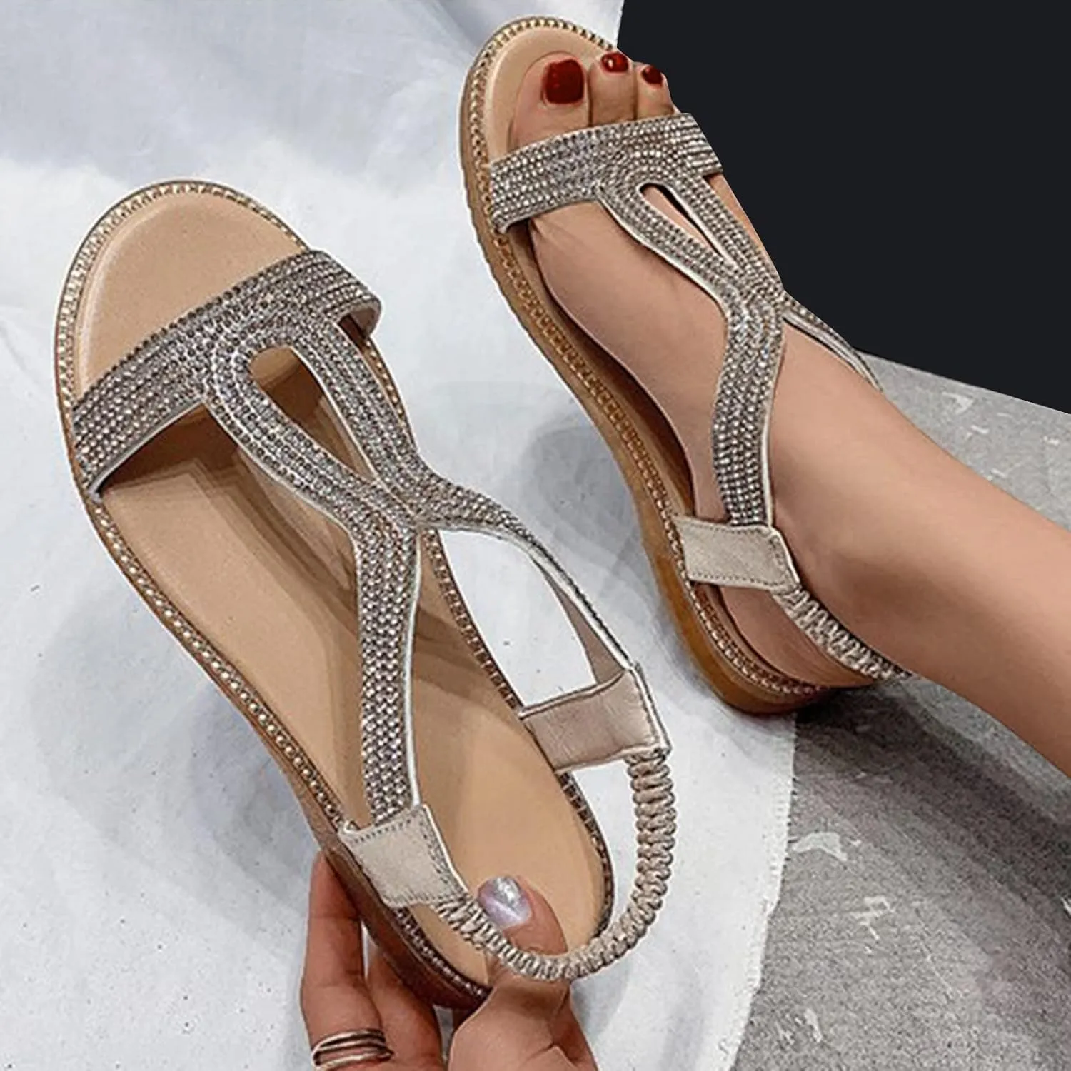 Yoga Mat Comfortable Flat Sandal for Women Adjustable Casual Fisherman Cool Shoes Outdoor Soft Water Sandals