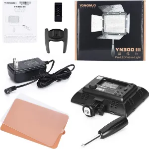 YONGNUO YN300 III YN-300 III LED Camera Video Light Panel with 12V2A AC Adapter Adjustable Color Temperature 5600K