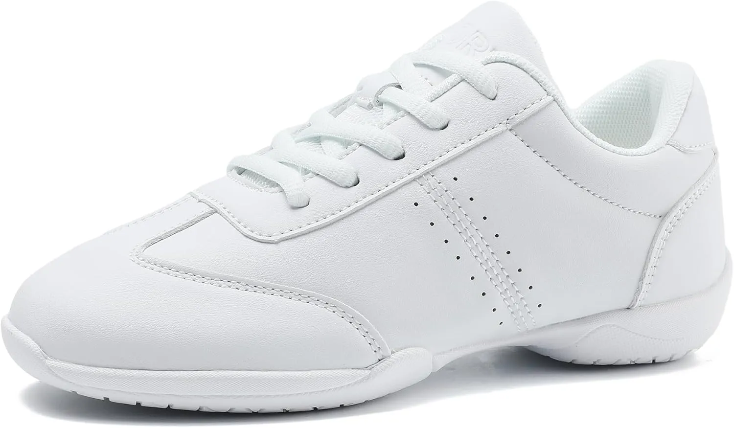 Youth Cheer Shoes Girls White Cheerleading Shoes Dance Athletic Training Breathable Fabric Dancing Lightweight Competition Comfortable Sport Kids Girls Cheer Sneakers